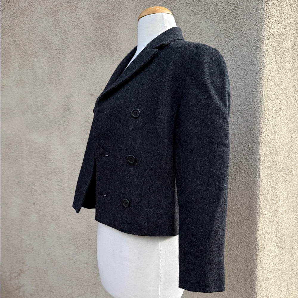 💥 J. Crew Charcoal Wool Double-Breasted Pea Coat - Picture 6 of 9